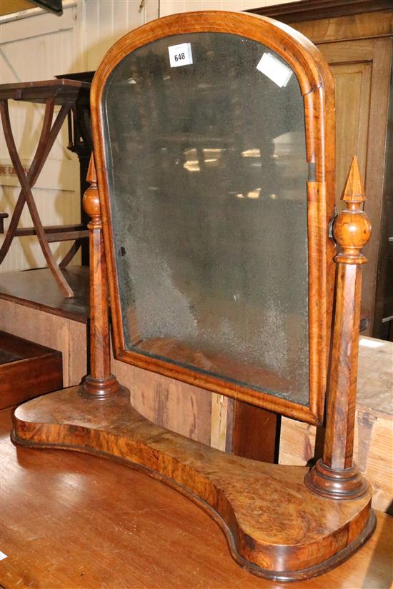 Large walnut dressing mirror(-)